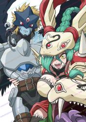 beelzebumon_(digimon_xros_wars) digimon digimon_xros_wars highres mervamon paruko_nagashima tagme