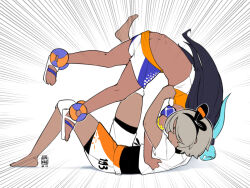 2girls ass bea_(pokemon) butt_crack catfight creatures_(company) game_freak multiple_girls nessa_(pokemon) nintendo pokemon pokemon_(creature) pokemon_swsh rinkae tagme