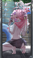 Rule 34 | 1girl, absurdres, aru (blue archive), barefoot, bikini, black shirt, black skirt, blue archive, blush, censored, closed mouth, cropped shirt, eyewear on head, fingernails, heart, heart-shaped eyewear, heart censor, highres, holding, holding swimsuit, holding unworn clothes, kneeling, long fingernails, long hair, looking at viewer, nipples, ponytail, purple-tinted eyewear, purple bikini, red hair, red nails, see-through clothes, see-through shirt, see-through skirt, shirt, skirt, solo, sunglasses, swimsuit, tinted eyewear, topless female, unworn swimsuit, yellow eyes, z shitei ero