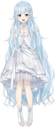 Rule 34 | 1girl, ankle boots, aqua hair, blue eyes, blue hair, boots, dress, frilled dress, frills, full body, hair ornament, high heels, layered dress, long hair, long sleeves, looking at viewer, neck ribbon, nijisanji, official art, open mouth, own hands together, print dress, ribbon, smile, snowflake hair ornament, snowflake print, solo, tachi-e, takehana note, transparent background, very long hair, virtual youtuber, white boots, white dress, white ribbon, yukishiro mahiro, yukishiro mahiro (5th costume)