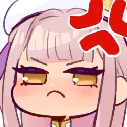 1girl angry emoji fire_emblem fire_emblem_heroes frown hat herdwicoco long_hair nintendo vali_(fire_emblem) white_hair yellow_eyes