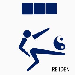 Rule 34 | 2020 summer olympics, blue theme, gameplay mechanics, highly responsive to prayers, highres, kicking, monochrome, olympics, olympics pictogram parody, orb, parody, sari th fanatic, simple background, square, touhou, touhou (pc-98), white background, yin yang, yin yang orb
