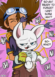 Rule 34 | 1boy, 1girl, blue eyes, crests (digimon), digimon, digimon (creature), digimon adventure, garabato, gloves, hetero, highres, sex, tailmon, vaginal, yagami taichi