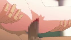 1boy 1girl 3d ahe_rare_watashi,_ochichaimashita_v_kyapitsu animated animated_gif censored close-up held_up hetero penis pussy sex vaginal