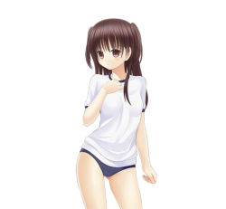 Rule 34 | &gt;:&lt;, 1girl, :&lt;, brown eyes, brown hair, buruma, closed mouth, female focus, gym uniform, hand on own chest, hiba airi, hosi-gaki, long hair, original, roshutsu-kei mahou shoujo lovely lily, shitou (4h), solo, two side up, v-shaped eyebrows