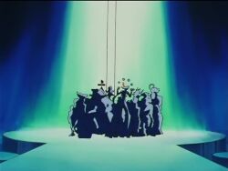 1990s_(style) 6+boys 6+girls 6+others acrobatics amazoness_quartet animal_ears animated arm_support arms_up biceps bird bishoujo_senshi_sailor_moon bishoujo_senshi_sailor_moon_supers blue_eyes blue_hair bodysuit breasts cerecere_(sailor_moon) circus cleavage creature creepy demon_boy demon_girl earrings extra_eyes extra_faces extra_mouth flexible green_hair grin hair_bun helmet horror_(theme) jewelry juggling jumping junjun_(sailor_moon) lemures_(sailor_moon) lineup long_arms long_hair long_legs looking_at_viewer mask medium_breasts midriff monster_boy monster_girl multi-tied_hair multiple_boys multiple_girls multiple_others muscular narrow_waist pallapalla_(sailor_moon) petals pink_hair pointy_ears red_hair retro_artstyle shaded_face sharp_teeth short_hair single_hair_bun sitting smile smug sound stage tagme talking tall_female teamwork teeth toei_animation ugly ugly_bastard very_long_hair vesves_(sailor_moon) video whip zirconia_(sailor_moon)