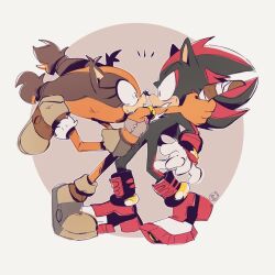 age_difference awkward bad_tag badger black_fur black_hair blue_eyes blush boomerang bracelet brown_fur brown_hair collar daniveart eyelashes gloves hair_tie hedgehog jewelry jungle_girl leg_up legs nervous noses_touching orange_fur poker_face red_eyes red_fur red_hair sega shadow_the_hedgehog shoes skirt sonic_(series) sonic_boom_(series) sticks_the_badger strapless sweatdrop tail tube_top twintails