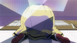 1girl ass black_hair female_focus from_behind highres huge_ass indoors kuroki_tomoko screencap solo solo_focus watashi_ga_motenai_no_wa_dou_kangaetemo_omaera_ga_warui!