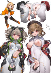 3futa arms_behind_back artist_name ass ass-to-ass bar_censor barcode blonde_hair blue_eyes bodysuit breasts breath brown_eyes brown_hair cameltoe censored cocoritter_(tower_of_fantasy) condom condom_on_penis covered_navel cowboy_shot cum cum_on_ass cum_on_body drill_hair erection futanari grey_hair hair_ornament hairclip hand_on_own_hip hat heart heart-shaped_pupils heterochromia highres hood hood_up hooded_jacket impossible_bodysuit impossible_clothes jacket large_penis looking_at_viewer medium_breasts medium_hair mi-a_(tower_of_fantasy) multiple_futa nipples open_mouth penis pubic_hair pussy_juice red_eyes saliva saliva_trail shiro_(tower_of_fantasy) signature skin_tight small_penis sparse_pubic_hair stmast symbol-shaped_pupils tears testicles tower_of_fantasy twin_drills zipper