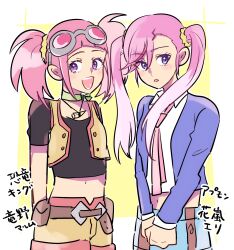 Rule 34 | coat, digimon, digimon universe: appli monsters, dinosaur king, highres, karan eri, long hair, necktie, shorts, tatsuno malm, twintails