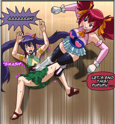 2girls artist_request catfight fairy_tail fairy_tail_zero highres humiliation multiple_girls sheria_blendy tagme wendy_marvell