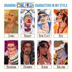 Rule 34 | 1girl, 6+boys, arlong, beard, black hair, blue hair, blue skin, blunt bangs, bon clay, bottle, buggy the clown, charlotte katakuri, chest hair, chest tattoo, colored skin, epaulettes, facial hair, fake eyelashes, freckles, fur scarf, hat, highres, holding, holding bottle, jewelry, long hair, looking at viewer, multiple boys, multiple drawing challenge, necklace, nico robin, one piece, orange hat, pearl necklace, pink petals, pirate hat, portgas d. ace, purple hair, red hair, red nose, roronoa zoro, scar, scar across eye, scar on face, scarf, shanks (one piece), sharp teeth, short hair, smile, stupidjaguar, tattoo, teeth, topless female, upper body, yawning