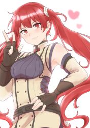 1girl fire_emblem fire_emblem_awakening heart looking_at_viewer nintendo red_eyes red_hair reshi_fe severa_(fire_emblem) smile twintails