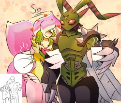 Rule 34 | couple, digimon, digimon (creature), fairy, flower, highres, lilamon, monster girl, petals, plant girl, stingmon