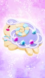commentary cookie fate/grand_order fate_(series) food food_focus lasengle no_humans official_art purple_background purple_theme sheep third-party_source