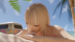 1boy 1boy1girl 1girl 3d :&gt;= animated bad_tag blonde_hair blue_eyes celadora cum cum_in_mouth emilie_de_rochefort fellatio long_hair namco oral tagme tekken tekken_8 tongue tongue_out video