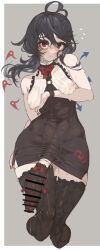1futa absurdres adapted_costume antenna_hair arm_under_breasts asymmetrical_wings bar_censor bare_shoulders black_dress black_hair black_thighhighs blue_nails blue_wings bow bowtie breasts breasts_apart censored closed_mouth commentary_request covered_collarbone covered_erect_nipples covered_navel covered_penis covered_testicles cropped_legs curvy detached_wings dress dress_tug eyelashes flying_sweatdrops frilled_dress frills futanari highres houjuu_nue huge_penis layered_dress legs_together light_blush long_hair looking_at_viewer mandarin_collar o-ring pale_skin pencil_dress penis precum precum_string puffy_nipples red_bow red_bowtie red_eyes red_nails red_wings rustycork see-through_clothes see-through_dress short_dress single_inverted_nipple small_breasts solo striped_clothes sweat tank_top taut_clothes taut_dress thick_thighs thighhighs thighs touhou vertical-striped_clothes white_dress white_tank_top wide_hips wings wristband zettai_ryouiki