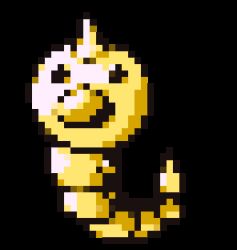 3d animated animated_gif black_eyes commentary cortoony creature creatures_(company) english_commentary full_body game_freak gen_1_pokemon looking_at_viewer lowres nintendo no_humans pixel_art pokemon pokemon_(creature) pokemon_focus solo spinning transparent_background weedle