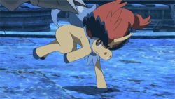 animated animated_gif creatures_(company) game_freak gen_5_pokemon keldeo kicking kyurem legendary_pokemon lowres mythical_pokemon nintendo no_humans pokemon pokemon_(anime) pokemon_(creature) pokemon_bw_(anime) pokemon_the_movie:_kyurem_vs._the_sword_of_justice violence