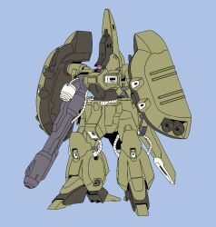 beam_cannon cable color_variation commentary derivative_work english_commentary gaza-g gundam gyoubu_ippei ink_(medium) lineart machinery magazine_scan mecha mecha_focus mobile_suit moon_gundam neo_zeon no_humans official_art one-eyed promotional_art robot scan science_fiction scope sketch solo thrusters traditional_media user_eamy8872