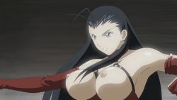 10s 2girls animated animated_gif bouncing_breasts breasts breasts_out crotchless dominatrix ikkitousen kakouen_myousai kan&#039;u_unchou latex multiple_girls nipples