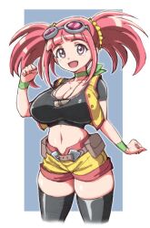 Rule 34 | 1girl, breasts, dinosaur king, kin-san (sasuraiga), large breasts, solo, tatsuno malm, twintails
