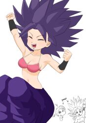 3girls alternate_hair_color bound bound_wrists breasts caulifla damage defeat dragon_ball dragon_ball_heroes dragon_ball_super kakoi_66 kale_(dragon_ball) kamin_(dragon_ball) large_breasts lying multiple_girls on_back one_eye_closed oren_(dragon_ball) possessed possession smile tongue tongue_out