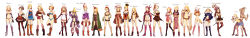 6+girls :d :o absurdres adapted_costume archer_(fft) arithmetician_(fft) armor bag bare_shoulders belt bikini_armor black_mage black_mage_(fft) black_mage_(final_fantasy) blonde_hair blue_eyes blush boots bra braid breasts brown_eyes brown_hair brown_legwear cape chemist_(fft) dancer_(fft) dark_knight_(fft) dragoon_(fft) elbow_gloves everyone final_fantasy final_fantasy_tactics frills gauntlets geomancer_(fft) gloves greaves gun hand_on_own_hip hands_on_hilt hat headband helmet highres hip_focus horns kara_(color) katana knight_(fft) leg_up legs lingerie long_hair long_image mime_(fft) monk_(fft) multiple_girls mystic_(fft) ninja_(fft) onion_knight onion_knight_(fft) open_mouth orator_(fft) panties pantyhose polearm ponytail red_eyes samurai_(fft) sandals shoes short_hair shorts simple_background single_horn smile spear squire_(fft) staff striped_clothes striped_legwear striped_thighhighs summoner_(fft) sword tabi thief_(fft) thigh_boots thighhighs time_mage time_mage_(fft) twin_braids twintails underwear weapon white_legwear white_mage white_mage_(fft) white_mage_(final_fantasy) wide_image witch_hat yellow_eyes zettai_ryouiki