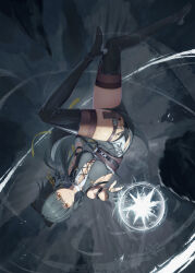 Rule 34 | 1girl, absurdres, arm strap, armpit crease, bandaged arm, bandages, bare shoulders, belt, black belt, black bow, black dress, black gloves, black hair, black shirt, black shorts, black thighhighs, boots, bow, breasts, cleavage, collarbone, commentary, cross-laced clothes, dress, earrings, eyeliner, falling, female rover (wuthering waves), gloves, hair between eyes, hair bow, hair ornament, hair ribbon, hairclip, highres, index finger raised, jewelry, large breasts, looking at object, makeup, medium hair, o-ring, o-ring top, outstretched arm, parted lips, red eyeliner, revision, ribbon, rover (wuthering waves), shirt, short shorts, shorts, side slit, sidelocks, skindentation, solo, thigh boots, thigh strap, thighhighs, thighhighs under boots, thighs, toroe02, triangle earrings, wuthering waves, yellow eyes, yellow ribbon