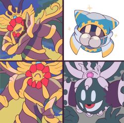 crown drakeposting_(meme) gloves kirby&#039;s_return_to_dream_land_deluxe kirby&#039;s_return_to_dream_land_deluxe kirby_(series) magolor magolor_epilogue magolor_soul master_crown master_crown_(tree) meme ni_re nintendo no_humans one-eyed rayman_limbs solid_oval_eyes sparkle tree white_gloves