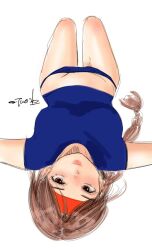 Rule 34 | 1girl, breasts, brown eyes, brown hair, female focus, hairband, long hair, looking at viewer, looking back, medium breasts, no pants, pale skin, panties, shirt, the king of fighters, thighs, tight clothes, tight shirt, tucon b, underwear, yuri sakazaki
