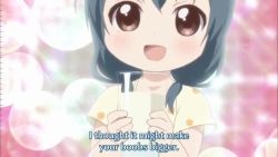 3girls animated annoyed breast_envy breasts cup drinking flat_chest furutani_himawari furutani_kaede giving glass holding holding_cup indoors milk multiple_girls oomuro_sakurako siblings sisters sitting sound tagme video yuru_yuri