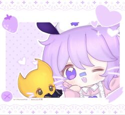 animal_ears animated animated_gif child colored_skin dreamy_kurosagi fang glitch hat heart idol moon moon-shaped_head neon_lights nurse_cap purple_eyes purple_hair rabbit rabbit_ears rabbit_girl skull skull_on_head virtual_youtuber wayne_(hylics) yellow_skin