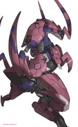 Rule 34 | black sclera, bug, colored sclera, creatures (company), from behind, full body, game freak, gen 5 pokemon, highres, looking at viewer, looking back, nintendo, no humans, non-humanoid robot, pokemon, pokemon (creature), robot, robot animal, scolipede, simple background, solo, white background, xezeno, yellow eyes