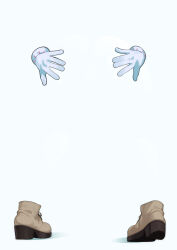 1girl absurdres ass bent_over boku_no_hero_academia brown_shoes from_behind full_body gloves hagakure_toru hands_on_own_ass highres postblue98 presenting presenting_ass shoes simple_background standing thighs white_background white_gloves