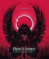 1girl angel angel_wings berrylavend3r blood bloody_tears breasts colored_skin commentary cookie_run cookie_run:_kingdom demon_girl english_commentary eternal_sugar_cookie halo heart highres horror_(theme) long_hair looking_at_viewer solo tail very_long_hair wings