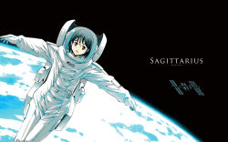 bad_id bad_pixiv_id black_hair brown_eyes earth_(planet) moonsorrow planet short_hair space spacesuit