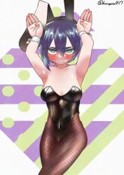 1girl animal_costume blush breasts embarrassed haraga_kurumi kangara0117 kimi_no_koto_ga_dai_dai_dai_dai_daisuki_na_100-nin_no_kanojo large_breasts rabbit_costume rabbit_ears short_hair