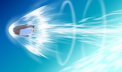 bird blue_sky cloud hijikata_(m.m) m.m original penguin shockwave sky sonic_boom_(speed)