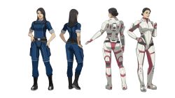 1girl ashley_williams concept_art mass_effect_(series) official_alternate_hairstyle solo solo_focus tumblr wei