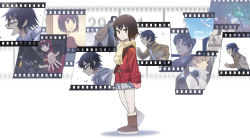 10s 3boys 3girls backpack bag blue_sky boku_dake_ga_inai_machi boots brown_eyes brown_hair building closed_mouth coat dated earmuffs earmuffs_removed film_strip formal_clothes fujinuma_sachiko fujinuma_satoru glasses head_out_of_frame helmet high_collar hinazuki_kayo house katagiri_airi kobayashi_kenya long_hair long_sleeves looking_at_viewer miniskirt mittens motion_blur motor_vehicle motorcycle multiple_boys multiple_girls multiple_views necktie night night_sky palms pleated_skirt profile projected_inset randoseru reaching riding running scarf shirt short_hair skirt sky smile solo_focus standing suit toy toy_airplane tree tree-raim vehicle walking winter_clothes yashiro_gaku