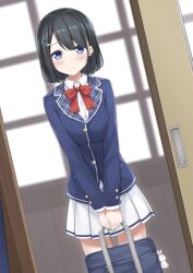 1girl anata_wo_akiramekirenai_moto_iinazuke_ja_dame_desuka? karutamo official_art school_uniform short_hair skirt smile tagme
