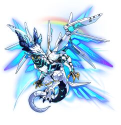 Rule 34 | blue eyes, cyborg, dragon, dragon village (series), game cg, mechanical wings, no humans, official art, rainbow, shockwave (azure&#039;s blue sky) (dragon village), shockwave (dragon village), third-party source, transparent background, wings