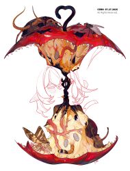 1boy 1girl absurdres animal_ears apple artist_name bitten_apple black_scales black_snake blending blush bug centipede closed_eyes collar crrn dated double-parted_bangs expressionless face-to-face fly food food_bite forked_tongue fruit hair_between_eyes highres insect long_sidelocks looking_at_another moth nurse_(crrn) original pointy_ears rabbit_boy rabbit_ears red_eyes rei_(crrn) rotten sharp_teeth sidelocks simple_background snail snake teeth tongue twitter_username veins white_background worm