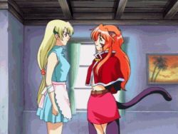 3girls angry animal_ears animated animated_gif apron belt blonde_hair boots breasts brown_hair cat_ears cat_tail dress fur gloves long_hair lowres mew_(words_worth) miniskirt multiple_girls nekohat nina_(words_worth) orange_hair ponytail qvga red_hair screencap sharon_(words_worth) short_hair skirt sneaking tail thighhighs words_worth yellow_eyes