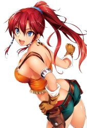 1girl artist_request ass bellows_(suisei_no_gargantia) butt_crack red_hair shorts source_request suisei_no_gargantia tagme