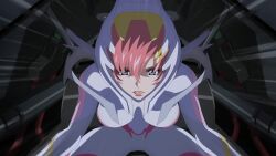 1girl animated anime_screenshot blue_eyes bodysuit bouncing_breasts breasts gundam gundam_seed gundam_seed_freedom hanging_breasts highres impossible_bodysuit impossible_clothes lacus_clyne large_breasts lips mecha_pilot_suit normal_suit_(gundam) pink_hair skin_tight tagme thick_lips video