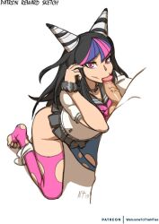 Rule 34 | 1boy, 1girl, danganronpa (series), looking at viewer, mioda ibuki, noise tanker, oral