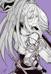 1boy grimms_notes male_focus nikosuke signature sketch solo urashima_tarou_(grimms_notes)