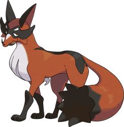 animal_focus artist_request closed_mouth facial_hair fox full_body gen_8_pokemon mustache nintendo no_humans official_art pokemon pokemon_(creature) pokemon_focus pokemon_swsh solo thievul third-party_source transparent_background